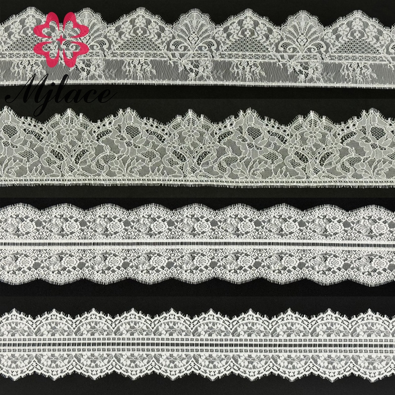 Eyelash lace trim for sophisticated fashion compositions.