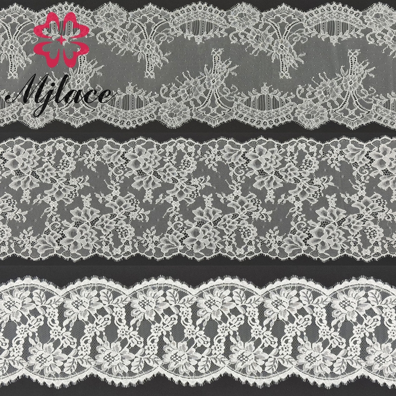 Eyelash lace trim for sophisticated fashion compositions.