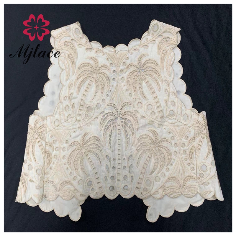 Cutwork Embroidery Lace Vest Top with Three-Panel Design