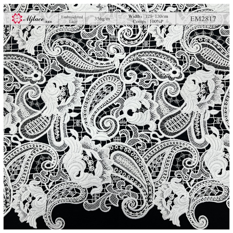 Ivory Grace – Classic Water-Soluble Embroidered Lace