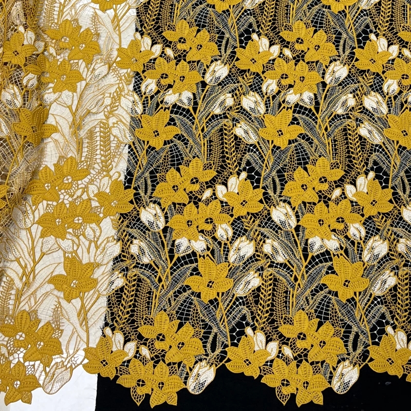 Chromatic Bloom – Multi-Color Water-Soluble Embroidered