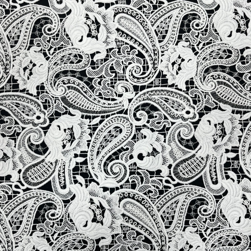 Ivory Grace – Classic Water-Soluble Embroidered Lace