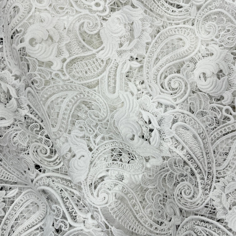 Ivory Grace – Classic Water-Soluble Embroidered Lace