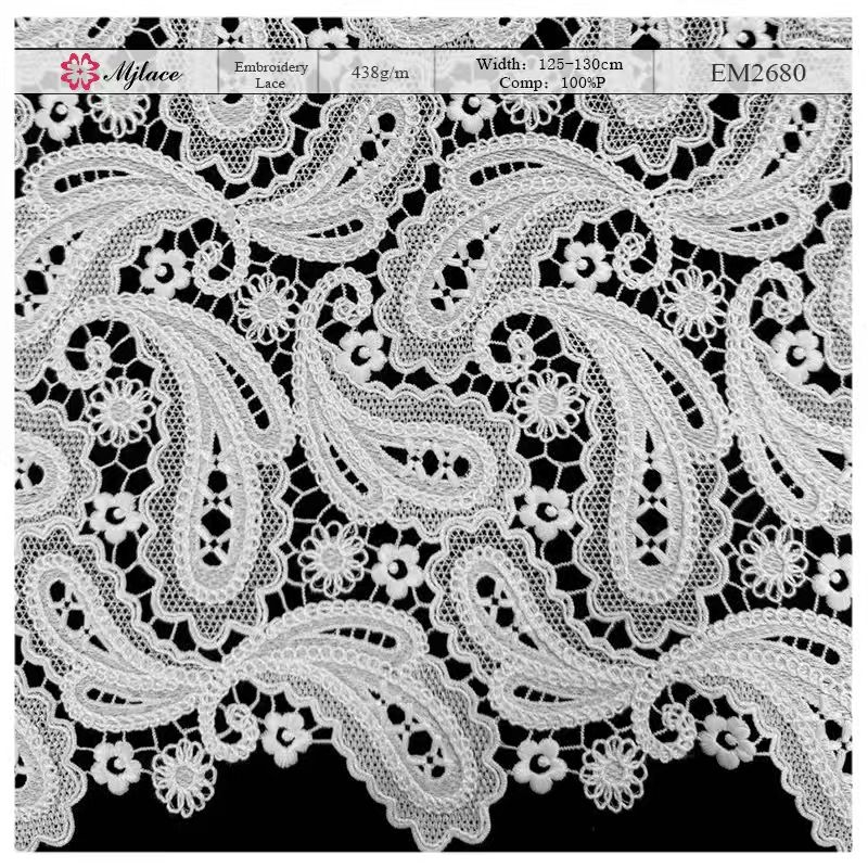 Botanical Trellis – Water-Soluble Embroidered Lace