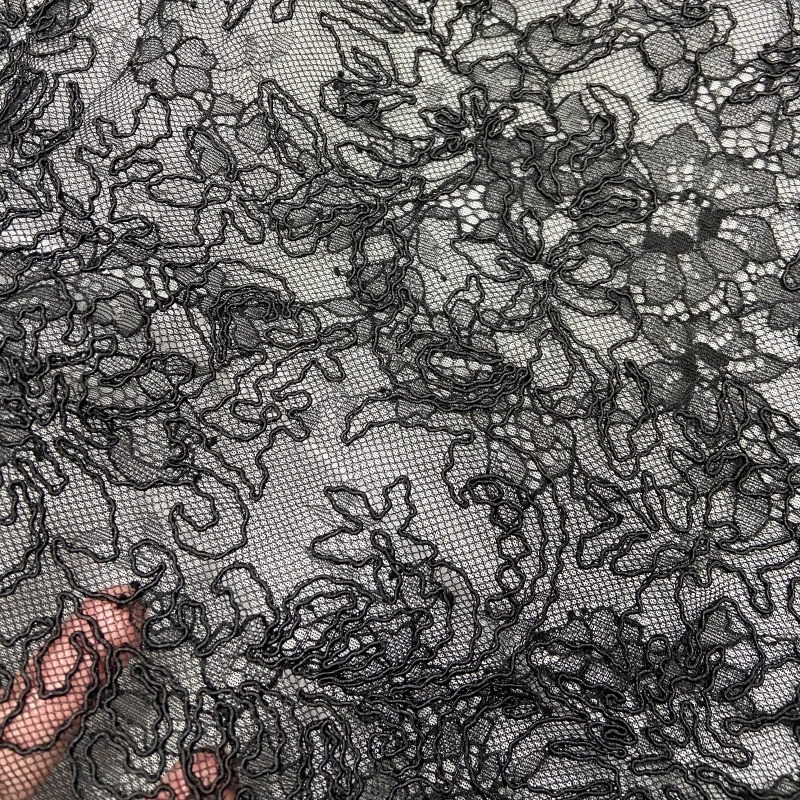 Corded Scroll Braided - Braided Rope Lace Fabric Corded Trim for Couture Fashion & Bridal