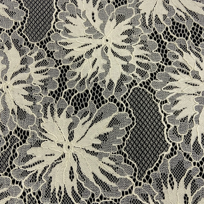 Plain lace with subtle vine embroidery