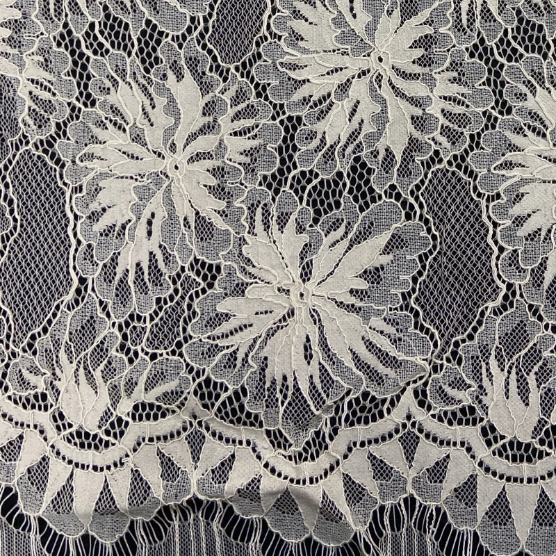 Open lace with abstract botanical shapes
