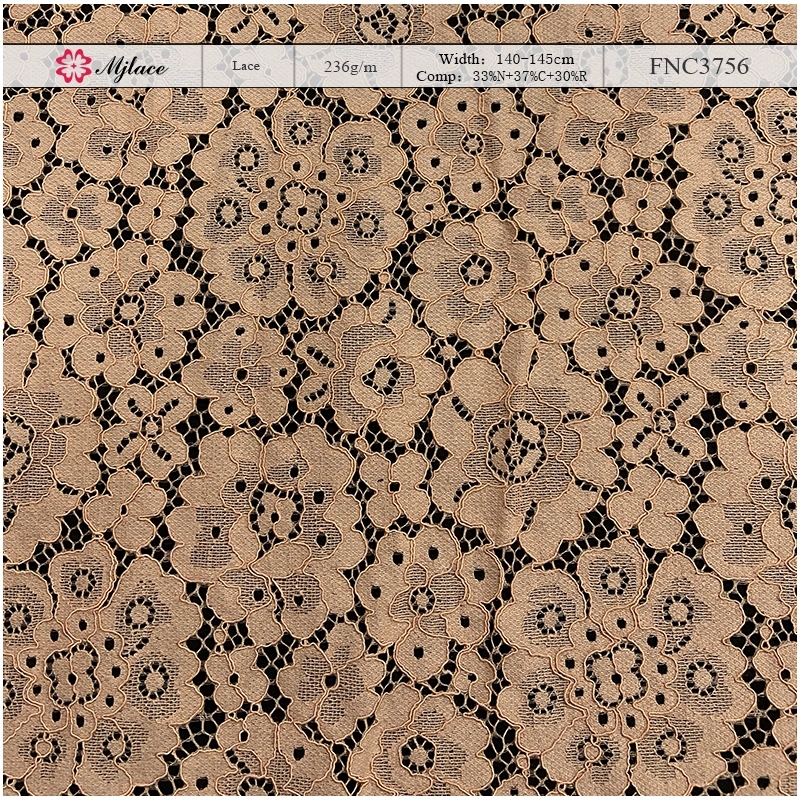 Intricate lace with hexagonal mesh