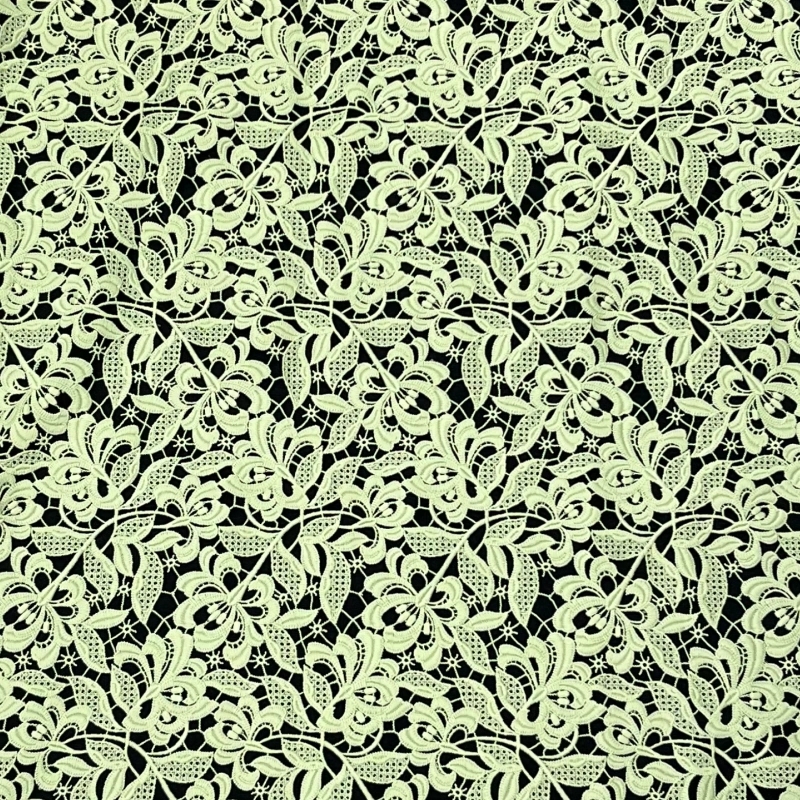 lightweight green lace fabric drape