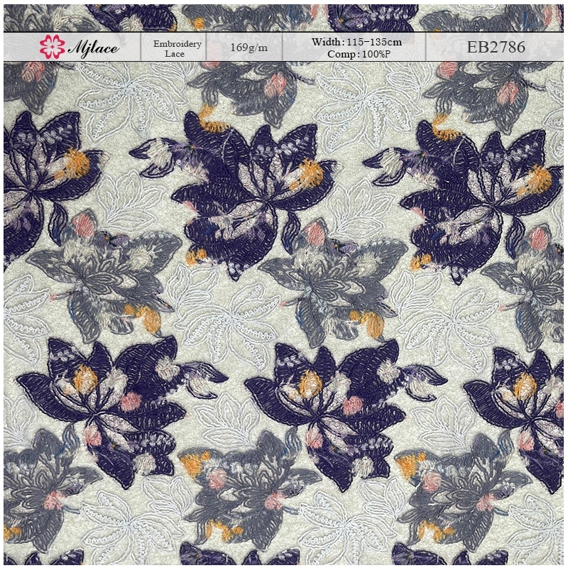 Airy Floral Cord Embroidery Lace Fabric – Lightweight Embroidered Lace by MJlace
