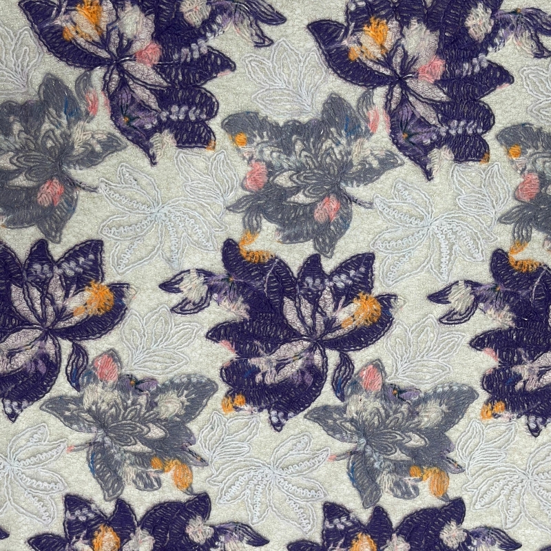 Airy Floral Cord Embroidery Lace Fabric – Lightweight Embroidered Lace by MJlace