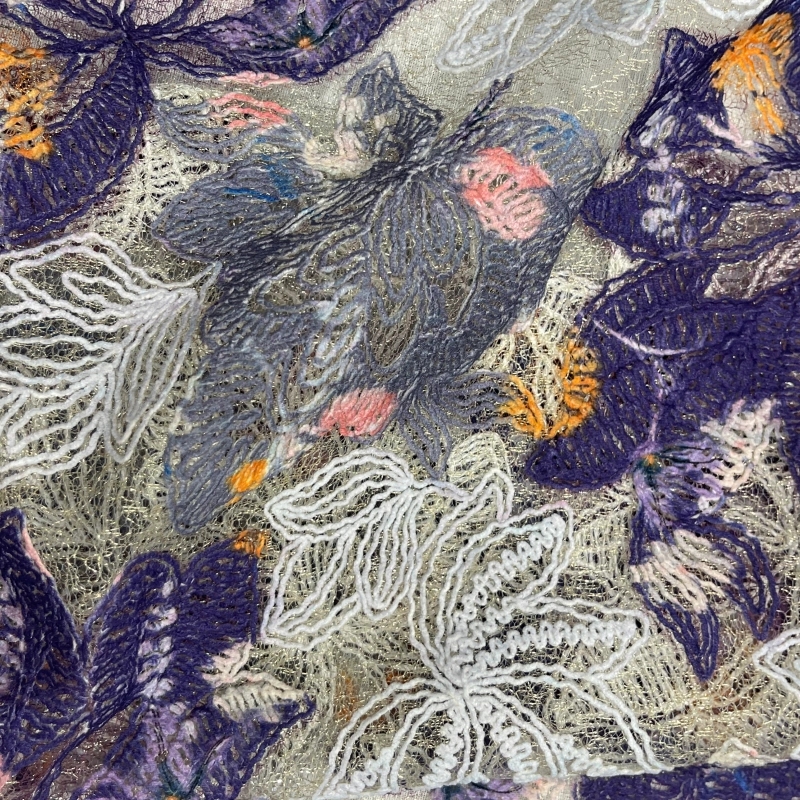 Airy Floral Cord Embroidery Lace Fabric – Lightweight Embroidered Lace by MJlace