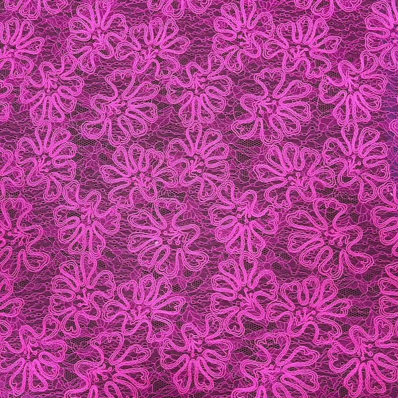 Delicate Floral Cord Embroidery Lace Fabric – Airy Textured Trim by Mijlace