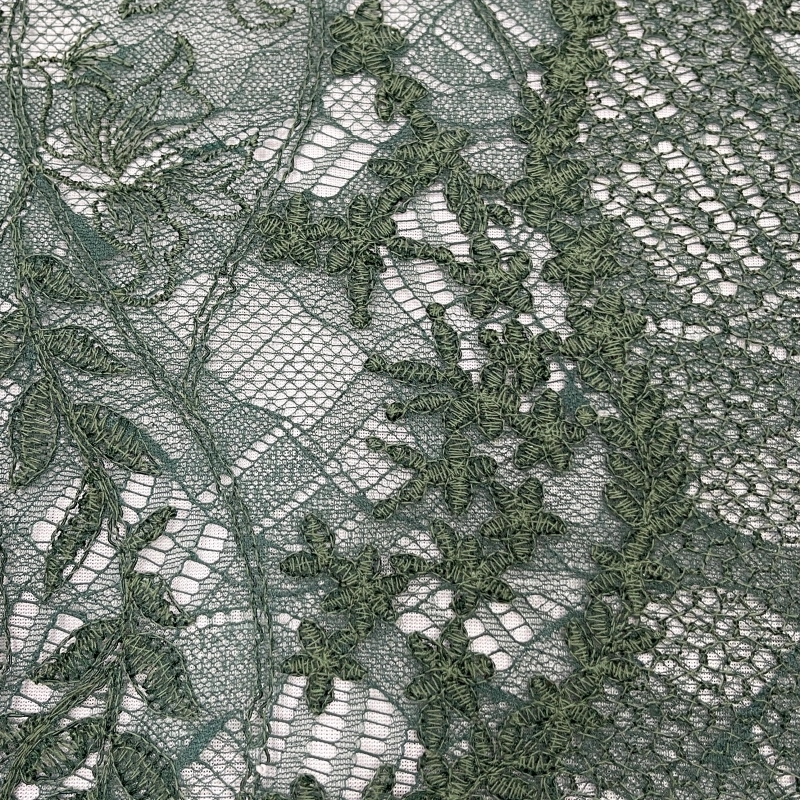 Soft Floral Cord Embroidery Lace Fabric – Delicate Textured Trim by Mjlace