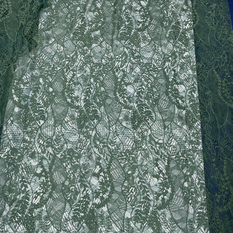 Soft Floral Cord Embroidery Lace Fabric – Delicate Textured Trim by Mjlace