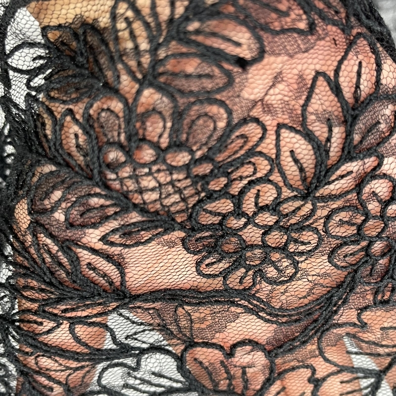 Delicate Floral Cord Embroidery Lace Fabric – Lightweight Trim by MJlace