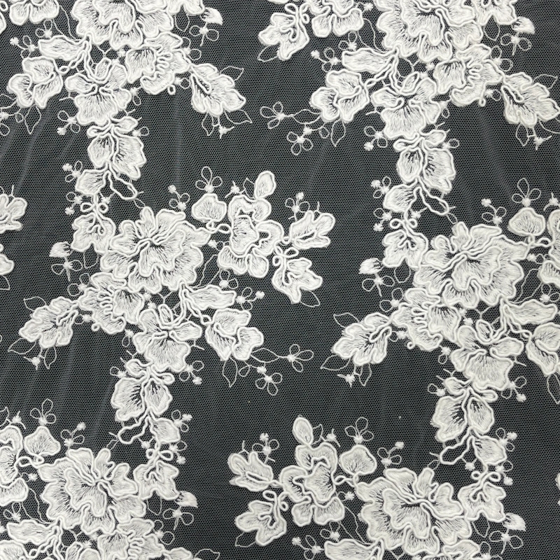 Garden Lattice: Medium-Weight Water-Soluble Embroidered Lace