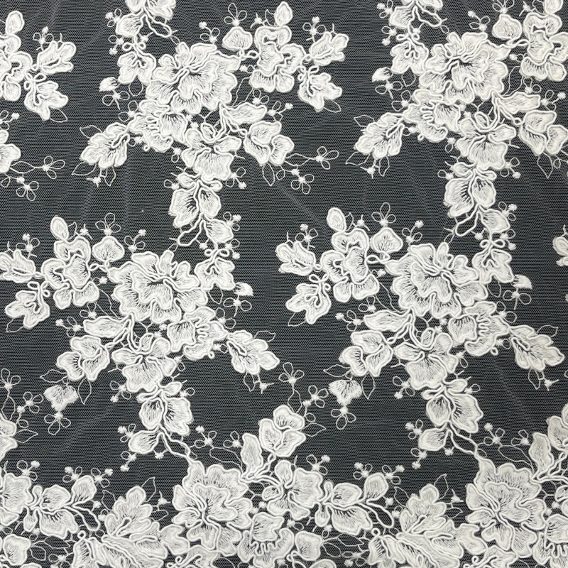 Garden Lattice: Medium-Weight Water-Soluble Embroidered Lace
