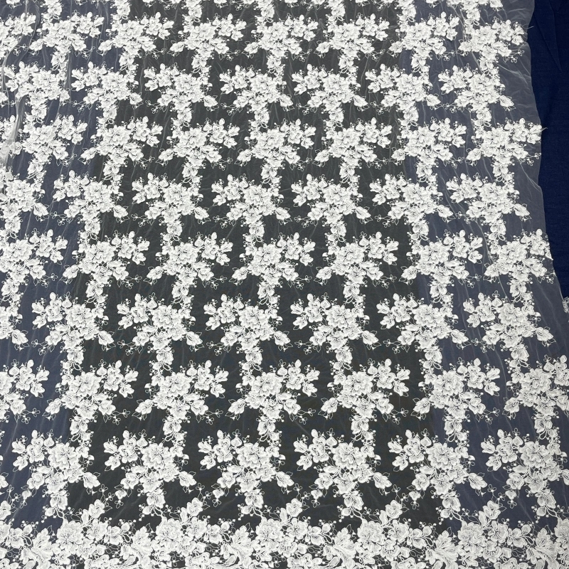 Garden Lattice: Medium-Weight Water-Soluble Embroidered Lace