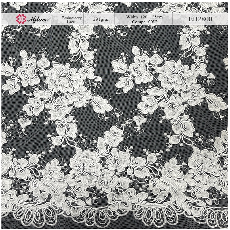 Garden Lattice: Medium-Weight Water-Soluble Embroidered Lace