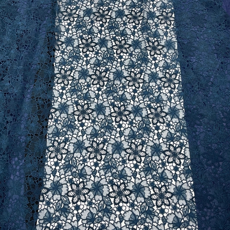 Opulent Garden Heavyweight Water-Soluble Embroidered Lace – Rich Floral Embroidery Fabric
