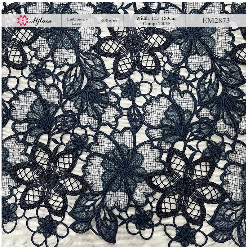 Opulent Garden Heavyweight Water-Soluble Embroidered Lace – Rich Floral Embroidery Fabric