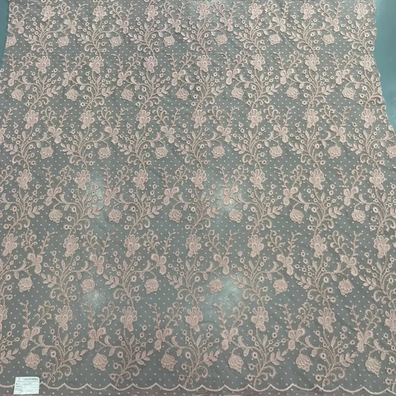 Meadow Vine Laser Cord Embroidery Lace – Floral Vine Laser Cord Lace Fabric