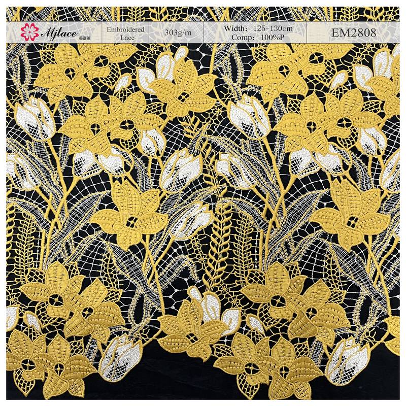 Chromatic Bloom – Multi-Color Water-Soluble Embroidered