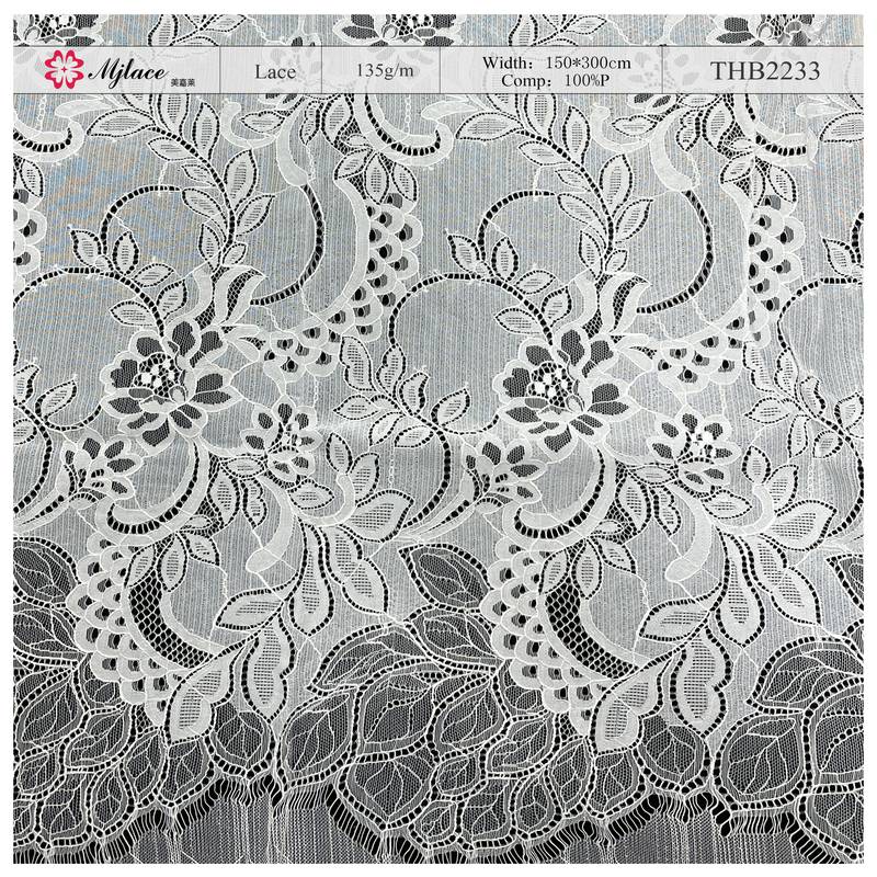 Chantilly Veil Lace-Sheer Scallop Edge Lace Fabric 