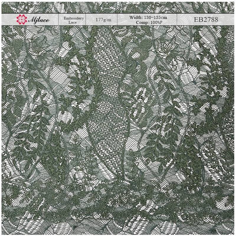 Soft Floral Cord Embroidery Lace Fabric – Delicate Textured Trim by Mjlace