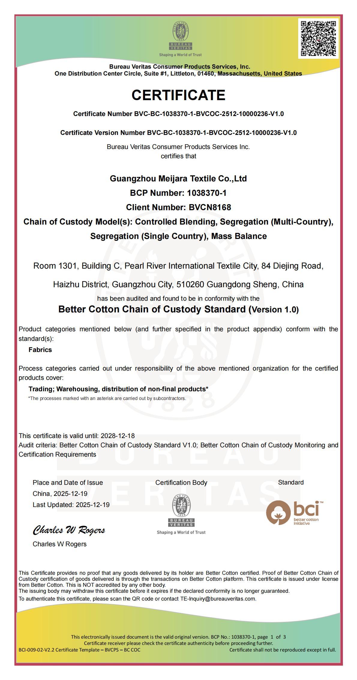 meijara-bci-coc-certificate-bureau-veritas