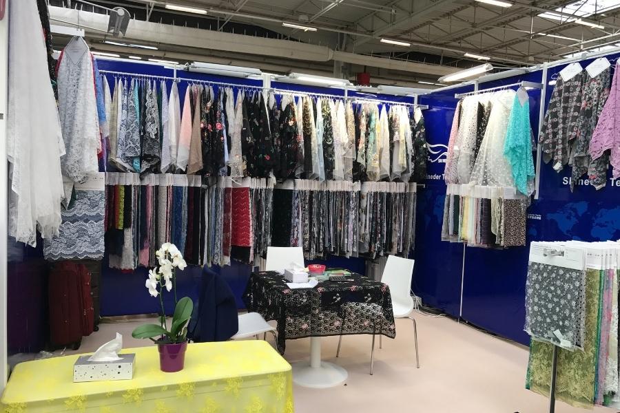 lace fabric booth setup paris 2017
