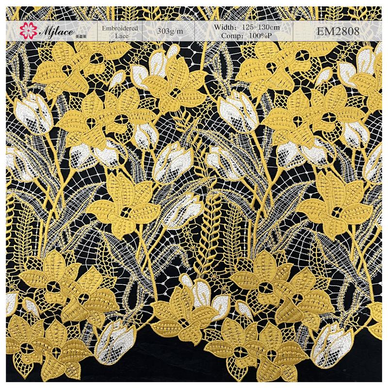 Chromatic Bloom – Multi-Color Water-Soluble Embroidered