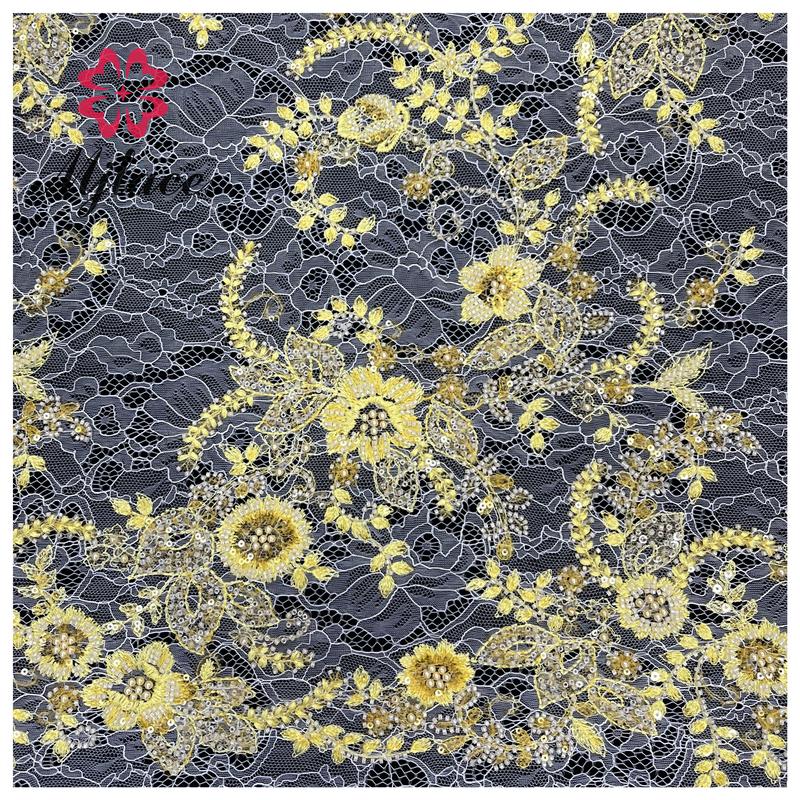 Crystal Elegance – Premium Bead & Sequin Embroidered Fabric