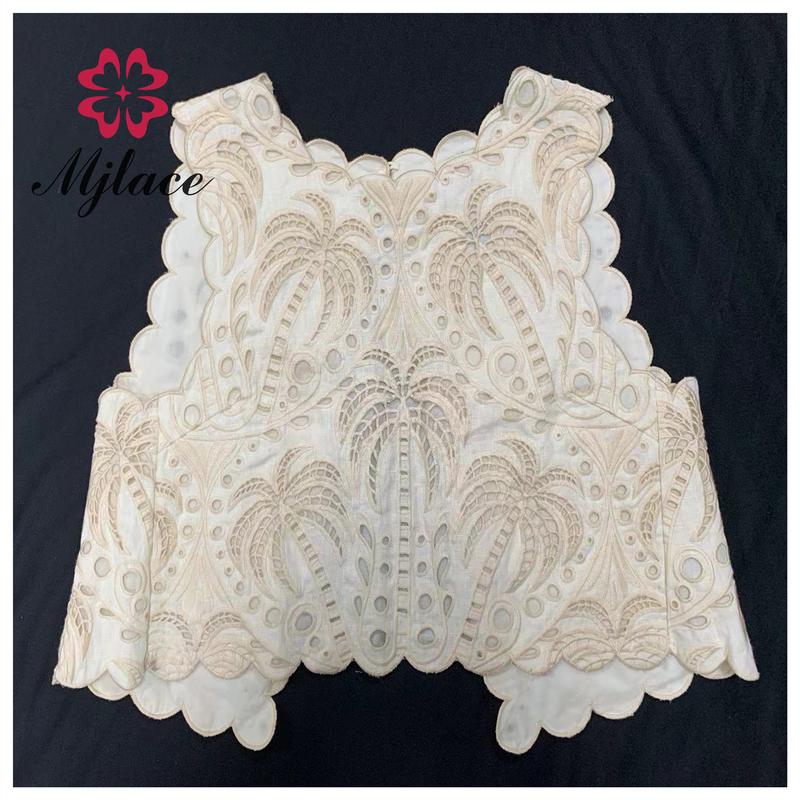 Cutwork Embroidery Lace Vest Top with Three-Panel Design