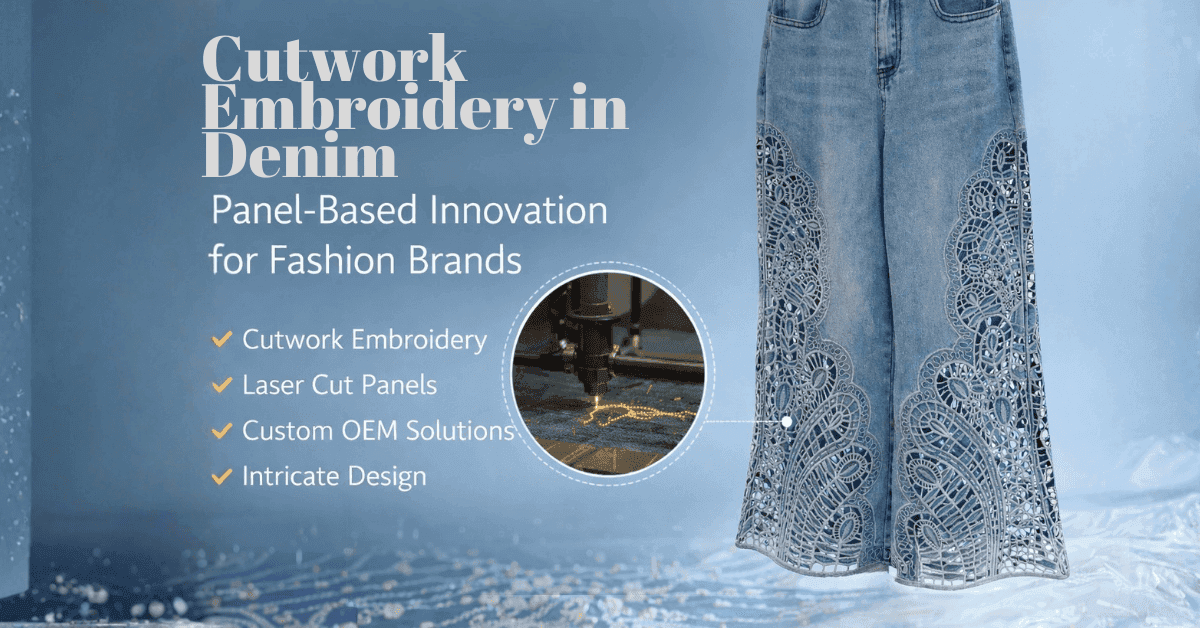 Cutwork Embroidery in Modern Denim: How Panel-Based Embroidery Transforms Fashion Design