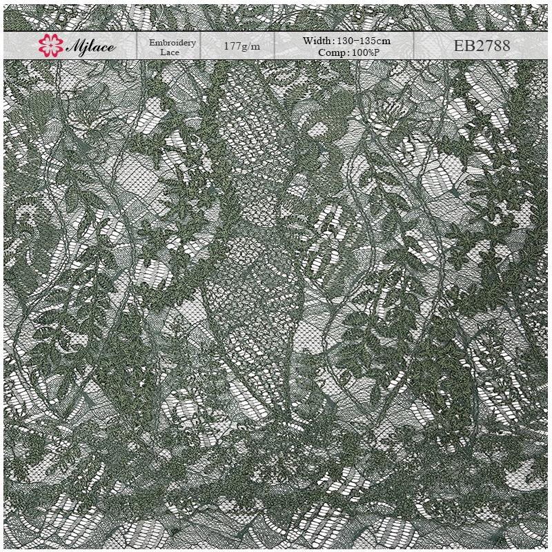 Soft Floral Cord Embroidery Lace Fabric – Delicate Textured Trim by Mjlace