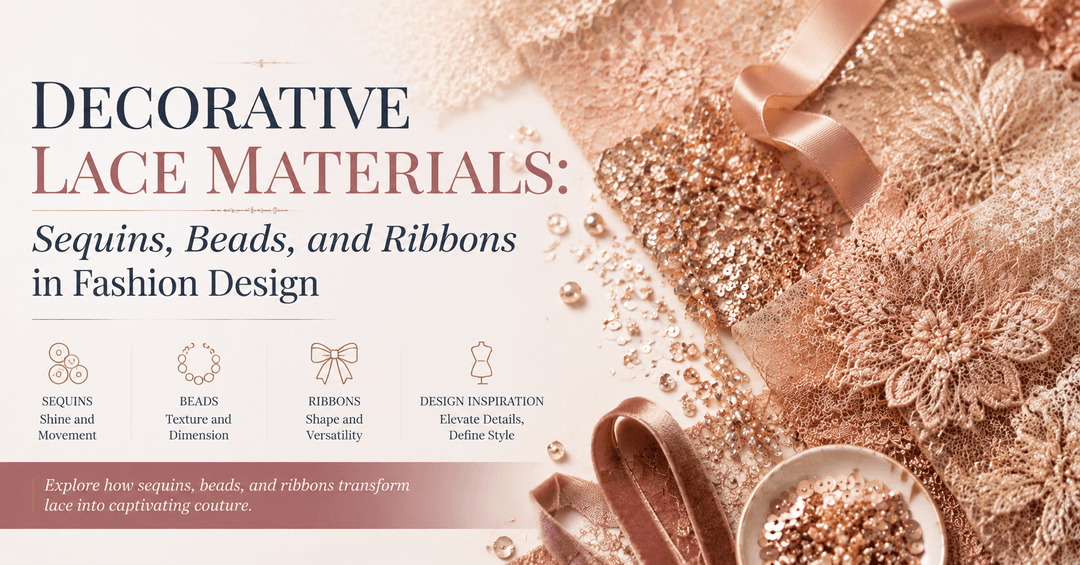 Decorative Lace Materials: Sequins, Beads, and Ribbons in Fashion Design
