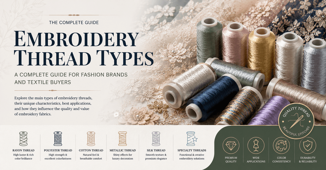 Embroidery Thread Types Explained: A Complete Guide for Fashion Brands and Textile Buyers  Introduction
