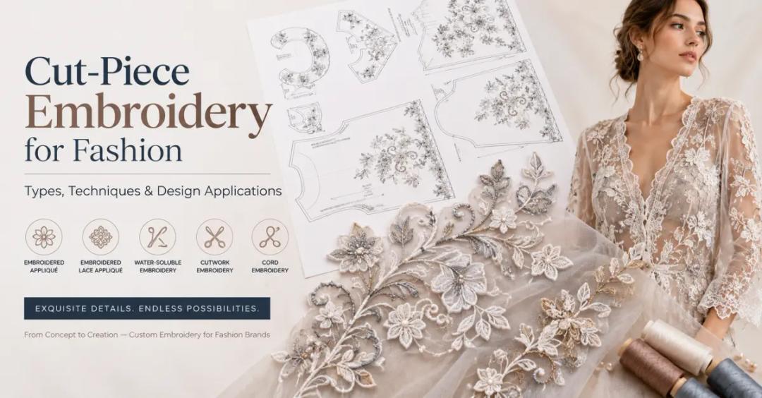 Cut-Piece Embroidery for Fashion: Types, Techniques and Design Applications