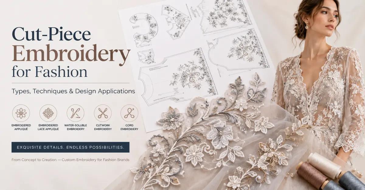 Cut-Piece Embroidery for Fashion: Types, Techniques and Design Applications