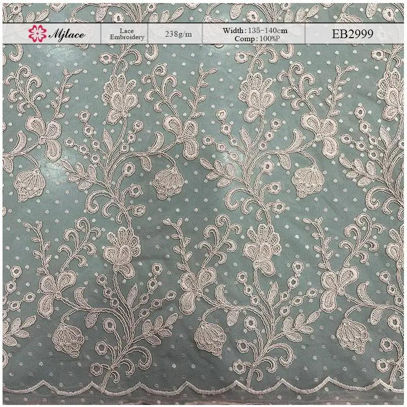 Meadow Vine Laser Cord Embroidery Lace – Floral Vine Laser Cord Lace Fabric