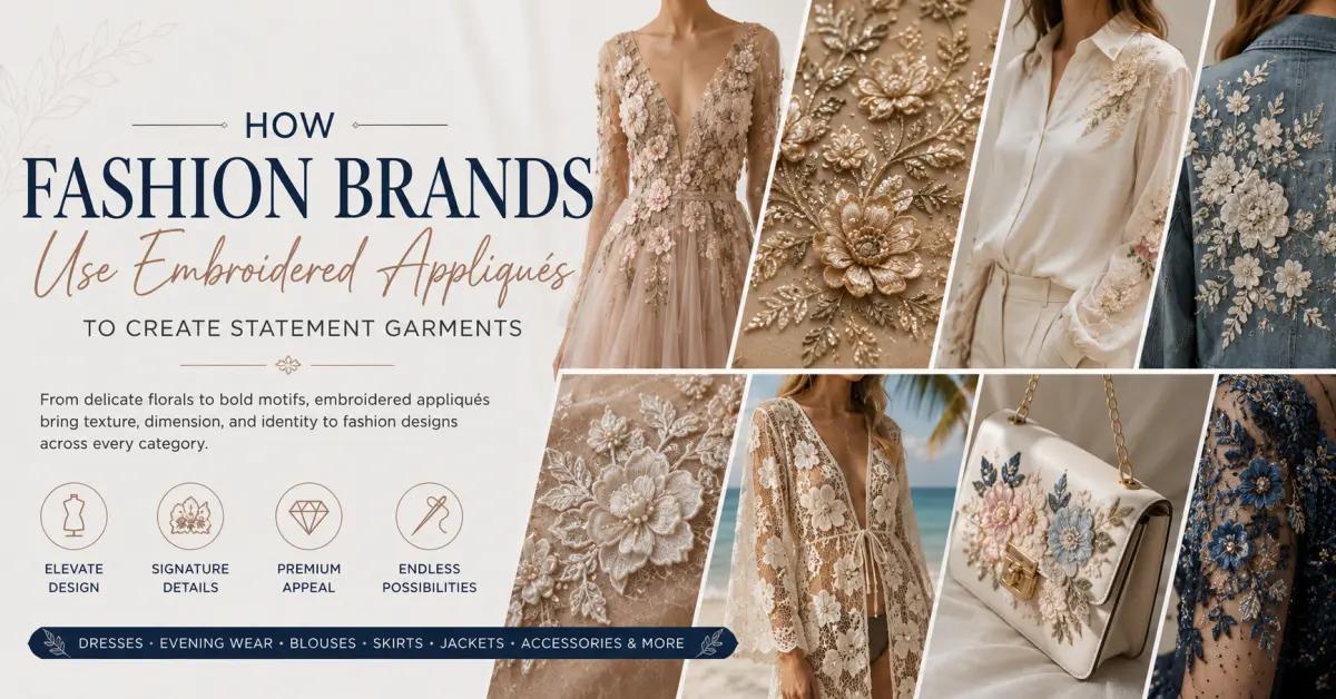How Fashion Brands Use Embroidered Appliqués to Create Statement Garments