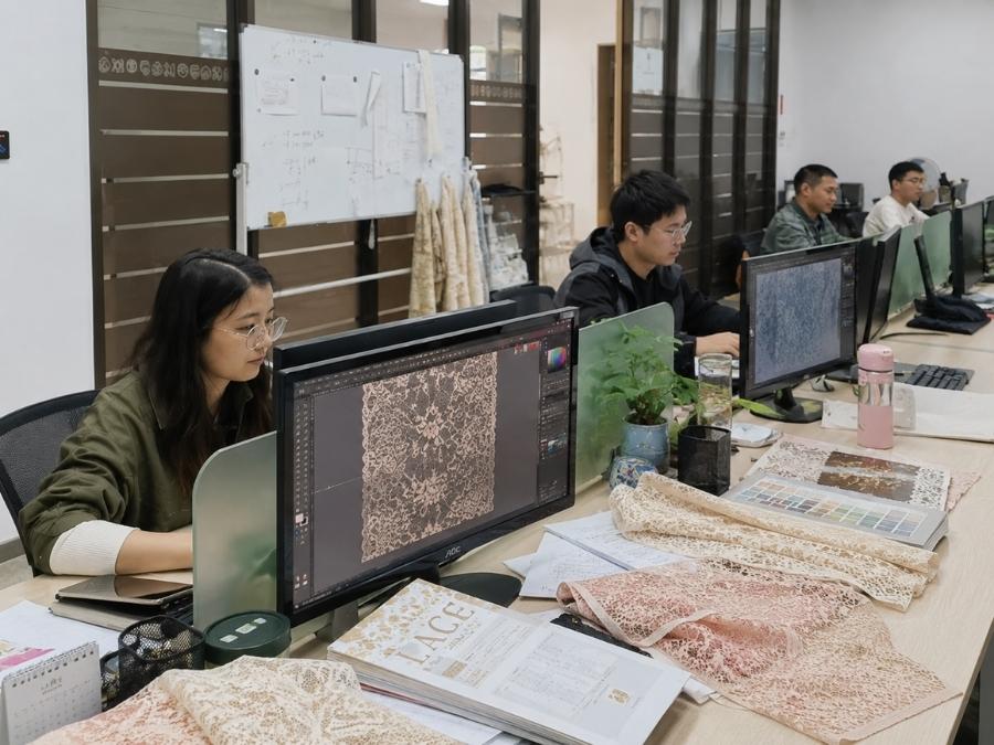 Lace Fabric Design Team Working Studio