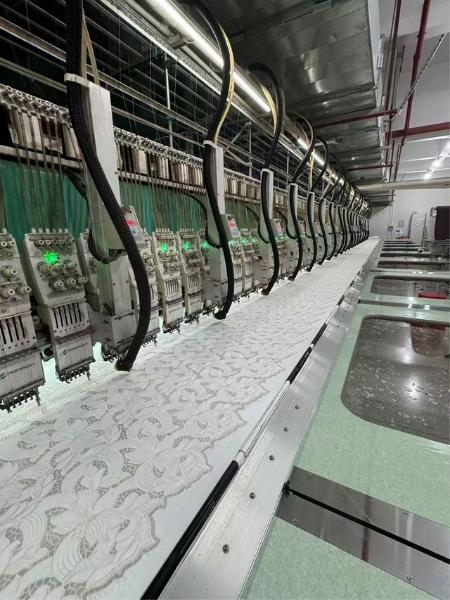 linea di macchine per la produzione di ricami in pizzo
