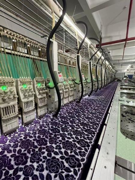 tessuto di pizzo per macchina per la produzione di ricamo