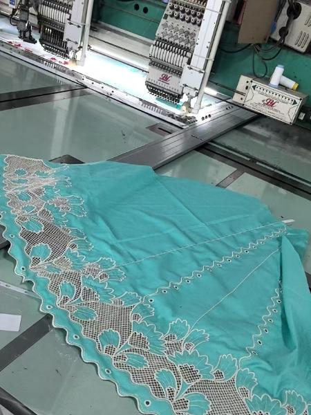 pizzo ricamato con cordoncino laser resistente