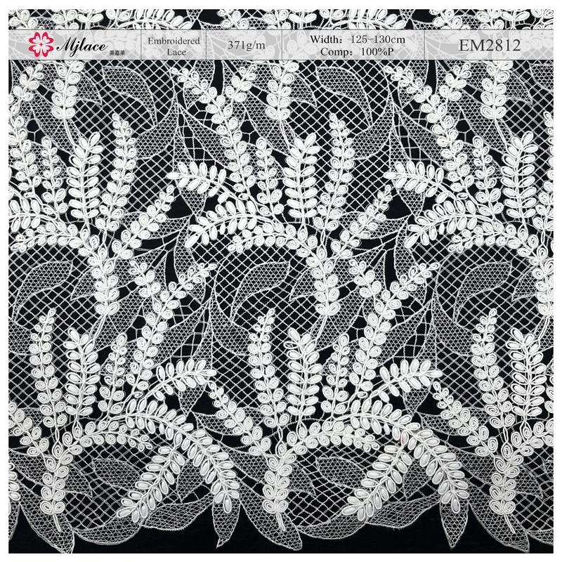 Geometric Embossed Heavyweight Embroidered Lace