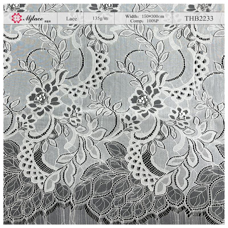 Chantilly Veil Lace-Sheer Scallop Edge Lace Fabric