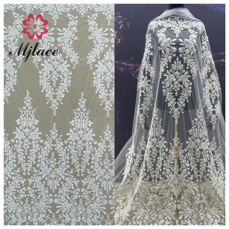 T-P4102 heavy floral bridal lace embroidery
